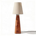 Wooden bedside lamp with fabric shade 20 x 20 x 50cm for indoor use